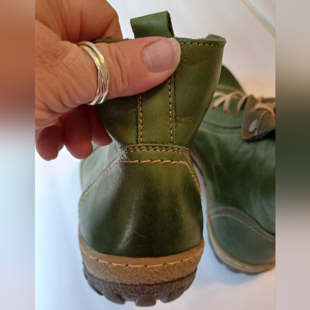 Green Ankle Boots for Women - Picture 3 of 9